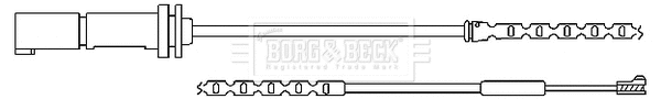 Warning Contact, brake pad wear (BWL3091)
