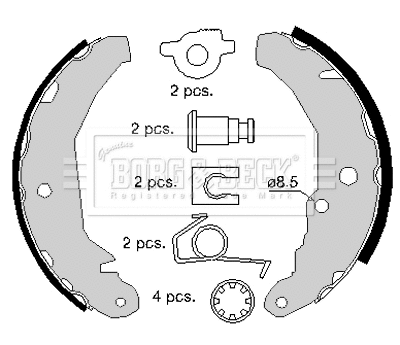 Brake Shoe Set (BBS6157)