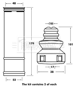 Dust Cover Kit, shock absorber (BPK7004)