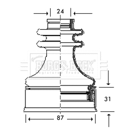 Bellow Kit, drive shaft (BCB2778)