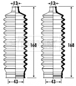 Bellow Kit, steering (BSG3316)