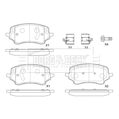 Brake Pad Set, disc brake (BBP2885)