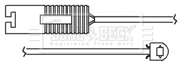 Warning Contact, brake pad wear (BWL3124)