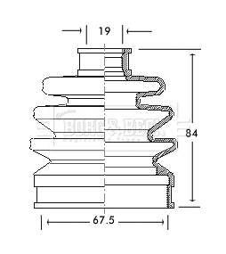 Bellow Kit, drive shaft (BCB2072)