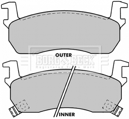 Brake Pad Set, disc brake (BBP1270)