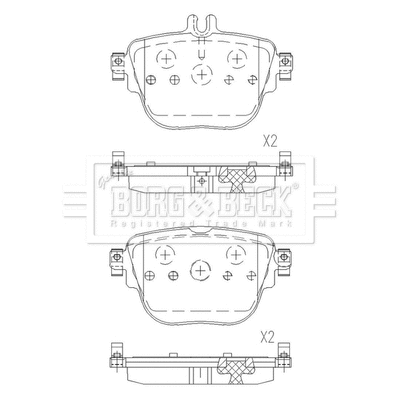 Brake Pad Set, disc brake (BBP2673)