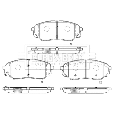 Brake Pad Set, disc brake (BBP2561)