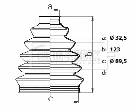 Bellow Kit, drive shaft (BCB6314)