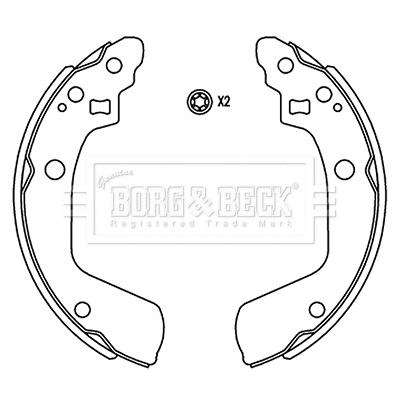 Brake Shoe Set (BBS6509)