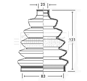 Bellow Kit, drive shaft (BCB2343)