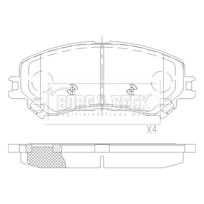 Brake Pad Set, disc brake (BBP2596)