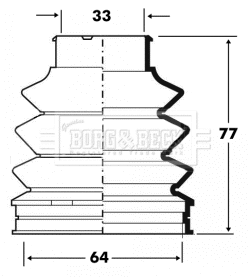 Bellow Kit, drive shaft (BCB6095)