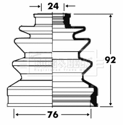 Bellow Kit, drive shaft (BCB2815)