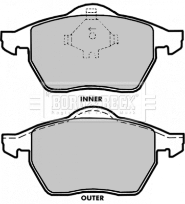 Brake Pad Set, disc brake (BBP1696)