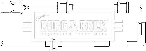 Warning Contact, brake pad wear (BWL3013)