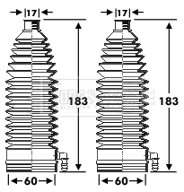 Bellow Kit, steering (BSG3283)