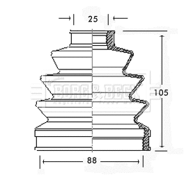 Bellow Kit, drive shaft (BCB2332)