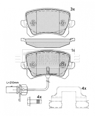 Brake Pad Set, disc brake
