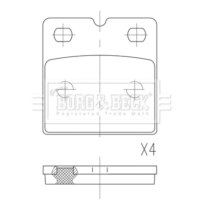 Brake Pad Set, disc parking brake