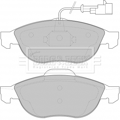 Brake Pad Set, disc brake (BBP1635)