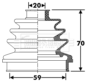 Bellow Kit, drive shaft (BCB6281)