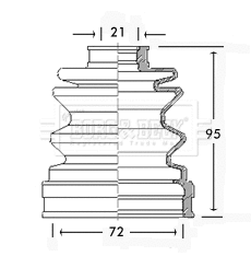 Bellow Kit, drive shaft (BCB2546)
