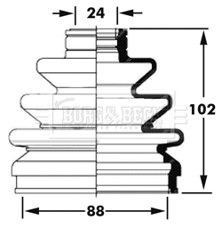 Bellow Kit, drive shaft (BCB2397)
