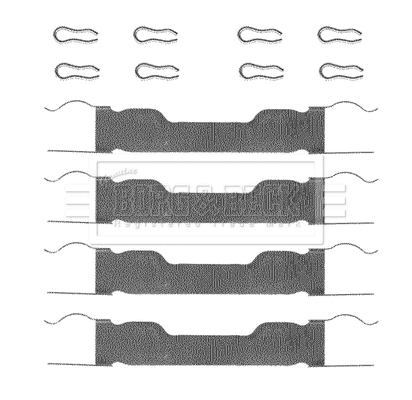 Accessory Kit, disc brake pad (BBK1030)