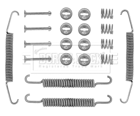 Accessory Kit, brake shoes (BBK6017)