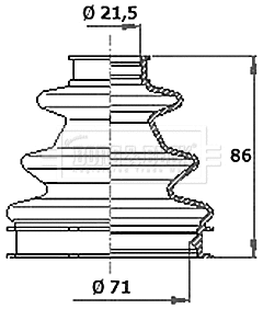 Bellow Kit, drive shaft (BCB6346)