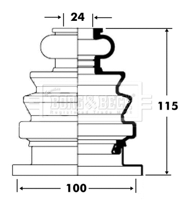Bellow Kit, drive shaft (BCB2677)
