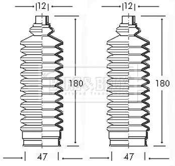 Bellow Kit, steering (BSG3001)