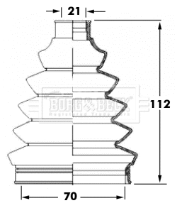 Bellow Kit, drive shaft (BCB6067)