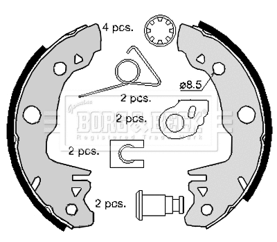 Brake Shoe Set (BBS6127)