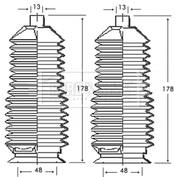 Bellow Kit, steering (BSG3241)