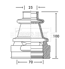 Bellow Kit, drive shaft (BCB2772)