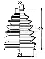Bellow Kit, drive shaft (BCB6142)
