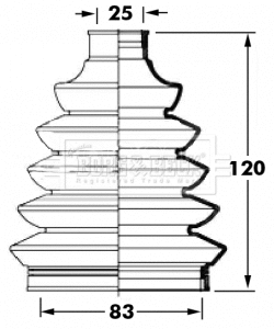 Bellow Kit, drive shaft (BCB6048)