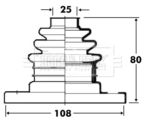 Bellow Kit, drive shaft (BCB2810)