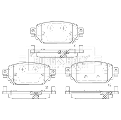Brake Pad Set, disc brake (BBP2830)