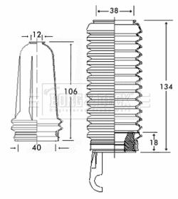 Bellow Kit, steering (BSG3225)