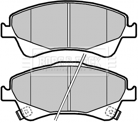 Brake Pad Set, disc brake (BBP2080)