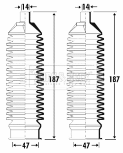 Bellow Kit, steering (BSG3302)