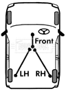 Cable Pull, parking brake (BKB1456)