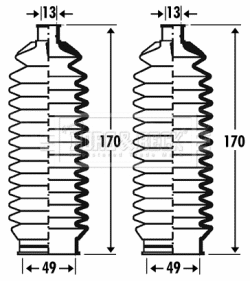 Bellow Kit, steering (BSG3286)