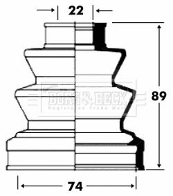 Bellow Kit, drive shaft (BCB2826)