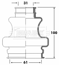 Bellow Kit, drive shaft (BCB6092)