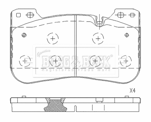 Brake Pad Set, disc brake (BBP2801)