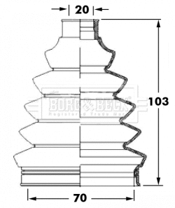 Bellow Kit, drive shaft (BCB6047)