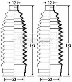 Bellow Kit, steering (BSG3378)